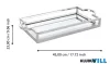 EGLO 427021 Tálca 45x23cm ezüst/üveg Savant