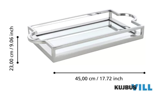 EGLO 427021 Tálca 45x23cm ezüst/üveg Savant