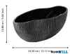 EGLO 428488 Tál 33,3x13,8x12,8cm fek/ezüst Shiguhe