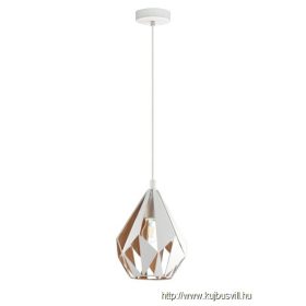 EGLO 43001 Függeszték E27 60Wfehér/arany Carlton1