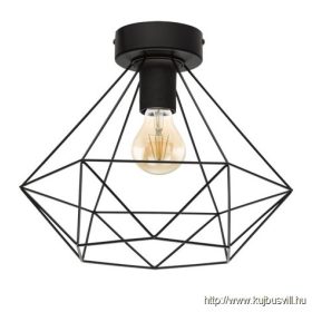 EGLO 43004 Mennyezeti E27 60W fekete Tarbes