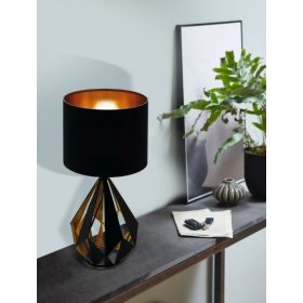 EGLO 43077 Asztali E27 1x60W fekete/vréz Carlton5