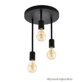 EGLO 43126 Mennyezeti E27 3x60W fekete Wilmcote