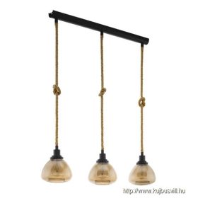 EGLO 43192 Függ.E27 3x28W fekete/amber Rampside
