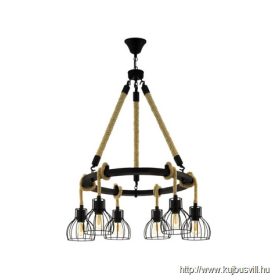 EGLO 43194 Függ.E27 6x28W fekete/amber Rampside