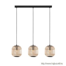 EGLO 43217 Függ.E27 3x28W fekete/fa Bordesley