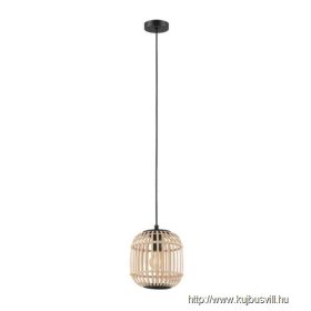 EGLO 43231 Függ.E27 1x28W 21cm fek/fa Bordesley