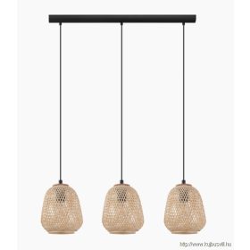EGLO 43262 Függ.E27 3x40W natúr/fekete Dembleby