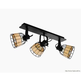 EGLO 43326 Fali/mennyE27 3x40Wfekete/rattanAnwick