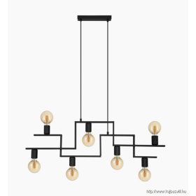 EGLO 43365 Függeszték E27 7x60W fekete Fembard