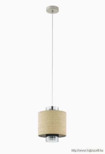 EGLO 43393 MEDIOUNA Függeszték E27 1x40W bézs Mediouna