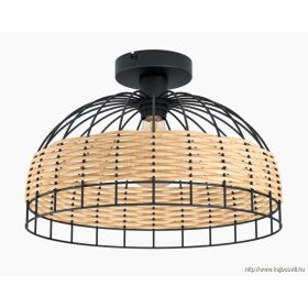 EGLO 43398 MennyezetiE27 1x60Wfekete/rattanAnwick