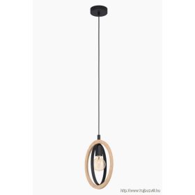 EGLO 43461 Függeszték E27 1x40Wfekete/fa Basildon