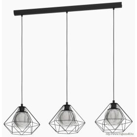 EGLO 43483 Függeszték E27 3x40W fekete Vernham