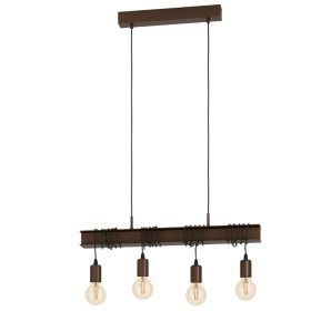 EGLO 43523 Függ E27 4x60W antik barna Townshend4