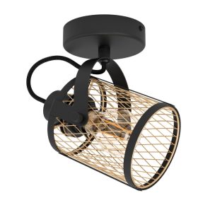 EGLO 43531 Fali E27 1x40W fekete/réz Dellow