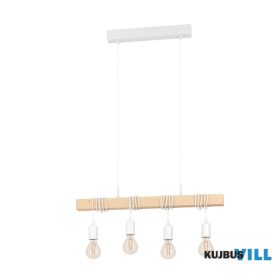 EGLO 43704 Függeszték E27 4x60W feh/fa Townshend