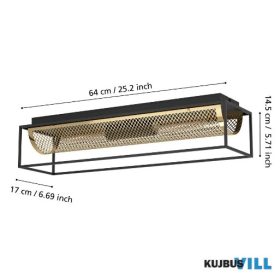 EGLO 43787 Mennyezeti E27 2x40W fek/s.réz Nohales
