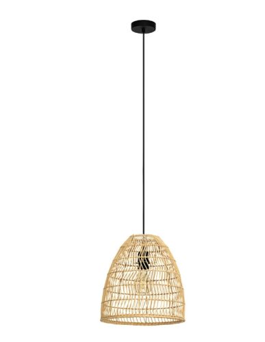 EGLO 43866 AYESGARTH Függeszték 1xE27 fek./rattan Ayesgarth