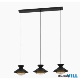 EGLO 43886 Függ. E27 3x40W fekete/s.réz Grizedale