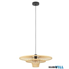 EGLO 44012 Függeszték E27 40W fek/bambusz Lydney