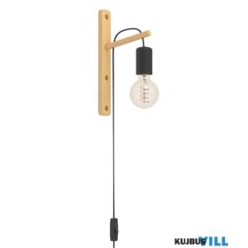 EGLO 44013 Fali E27 10W fekete/fa Pockley