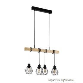 EGLO 44075 Függ. E27 4x60W fk/tölgy Townshend 5