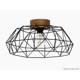 EGLO 44088 Mennyezeti E27 60W fekete/fa Padstow