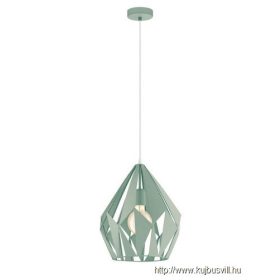 EGLO 49026 Függeszték E27 60W zöld Carlton-P