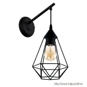 EGLO 49081 Fali E27 60W fekete Tarbes