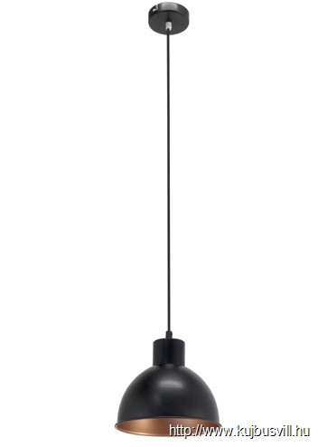 EGLO 49238 Függeszték E27 60W fekete 21cm Vintage