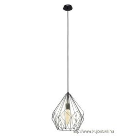 EGLO 49257 Függeszték E27 60W fekete 31cm Vintage