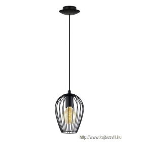 EGLO 49477 Függeszték E27 60W 16cm fekete Newtown