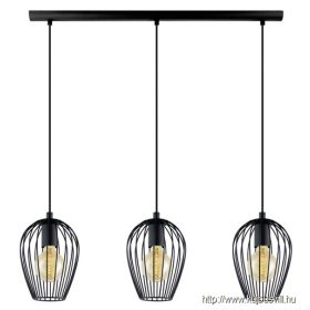 EGLO 49478 Függeszték E27 3x60W fekete Newtown