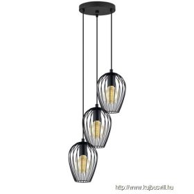 EGLO 49479 Függeszték E27 3x60W 38cmfeketeNewtown
