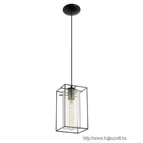 EGLO 49495 Függeszték E27 60W fekete/átl.Loncino