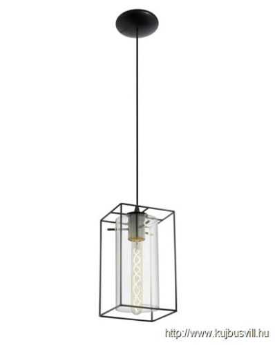 EGLO 49495 Függeszték E27 60W fekete/átl.Loncino