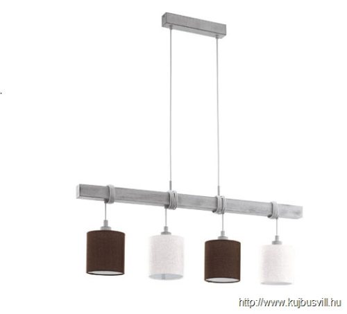 EGLO 49927 TOWNSHEND 2 Függ.E27 4x60W fehér/barna Townshend2