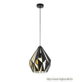 EGLO 49931 Függ.E27 1x60W fekete/arany Carlton1