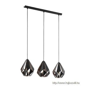 EGLO 49991 Függ. E27 3x60W fekete/réz Carlton1