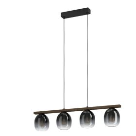 EGLO 900186 Függ.4xE27 fek/fa/fek-szürk-átl Filago