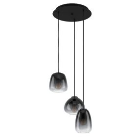 EGLO 900196 Függ.3xE27 Ø430 fek/fek-szür Aguilares