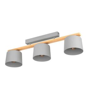EGLO 900361 Mennyezeti 3xE27 v.szürke/fa  Mariel