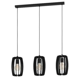 EGLO 900505 Függeszték 3xE27 fekete Bajazzara