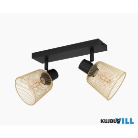 EGLO 900694 Fali/menny E27 2x40Wfekete/réz Coslada