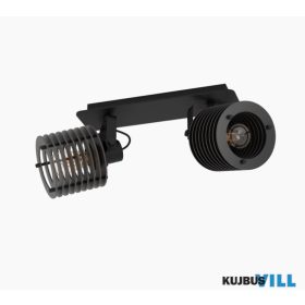 EGLO 900741 Mennyezeti E27 2x40W fekete Segovia