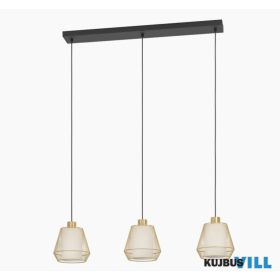 EGLO 900897 FüggE27 3x40Wfekete/csiszréz Ciudadela