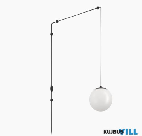 EGLO 900977 Függeszték E27 1x40Wfekete/opál Rondo3