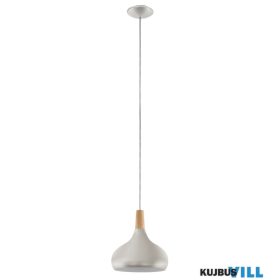 EGLO 901181 Függ.E27 40W 28cm ezüst/barna Sabinar