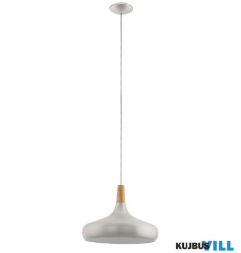 EGLO 901182 Függ.E27 40W 40cm ezüst/barna Sabinar